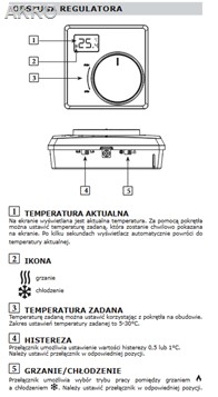 TECH T-P2.1z Pokojowy regulator temperatury LCD do sterowania temperaturą